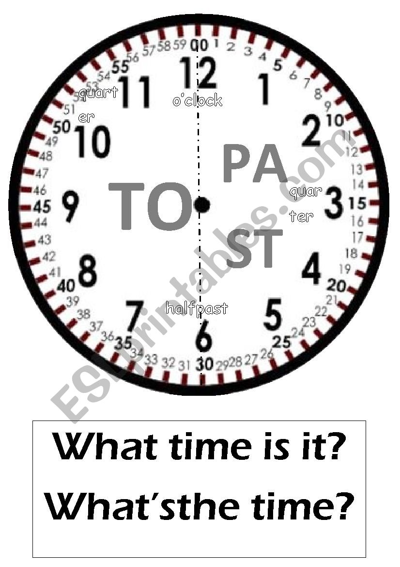 Clock  worksheet