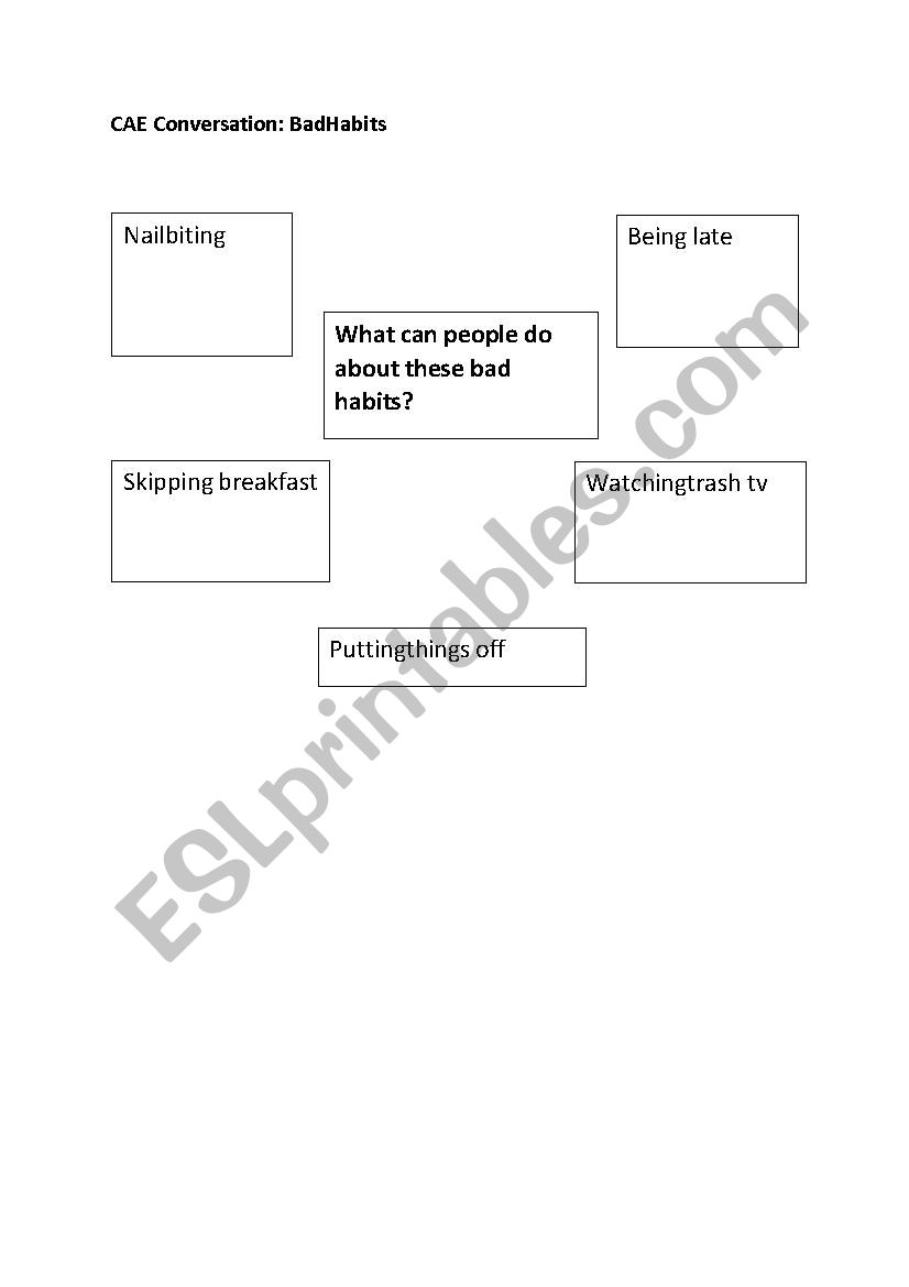 CAE advanced speaking exercise 