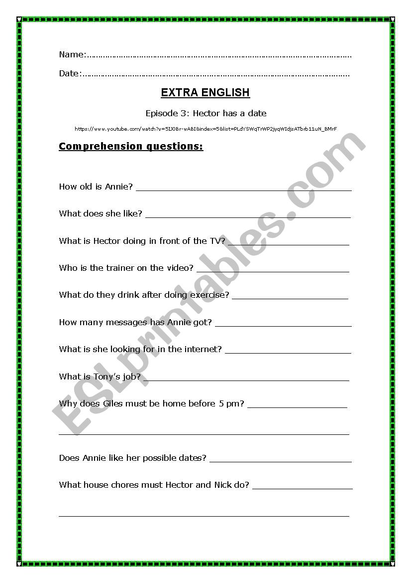 extra english oral comprehension