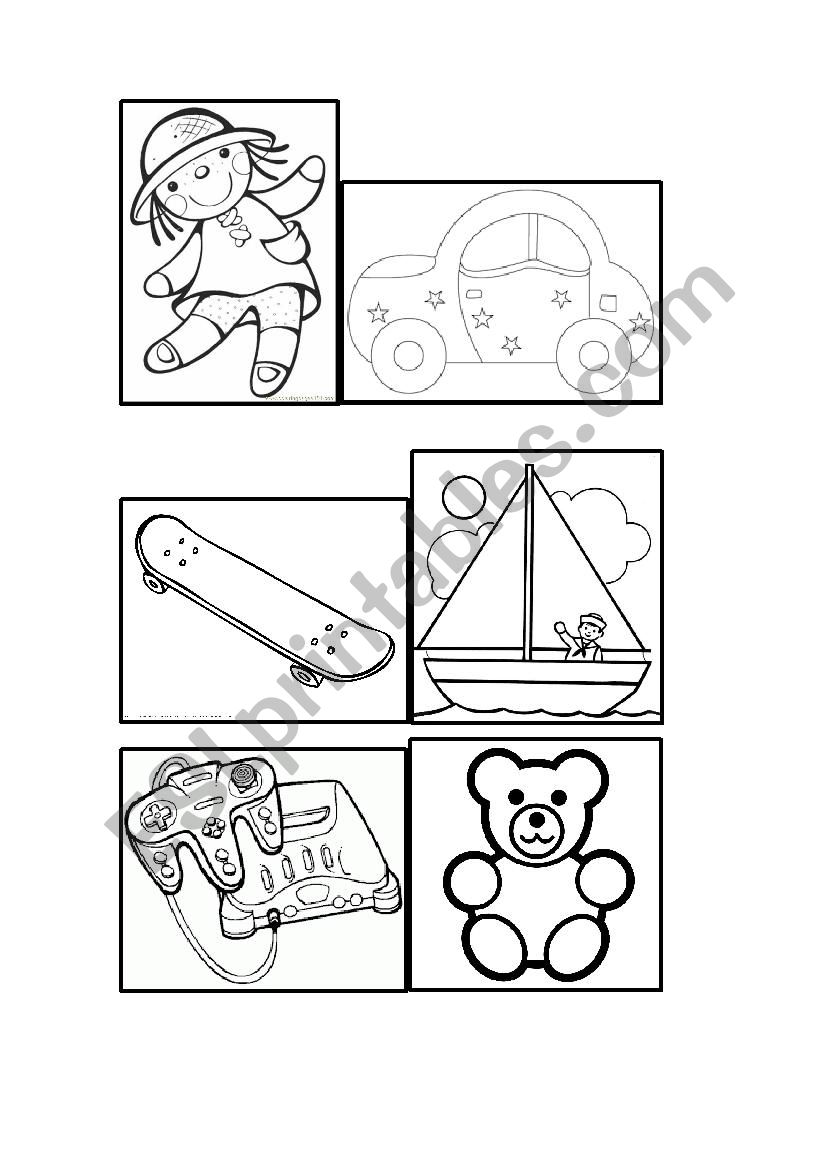 Toys - reading worksheet