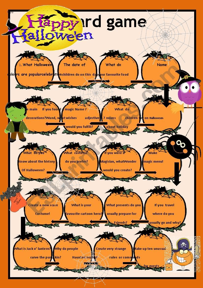 Halloween Fun Game! worksheet