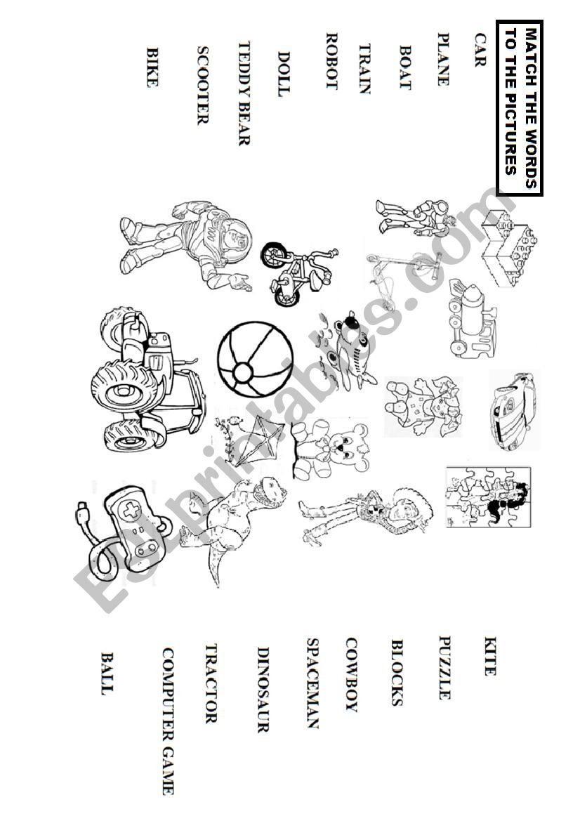 TOYS NAMES GRINDING worksheet