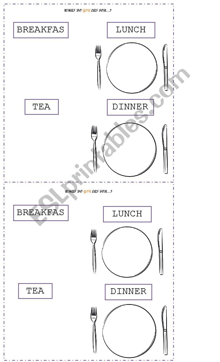 What do you eat worksheet