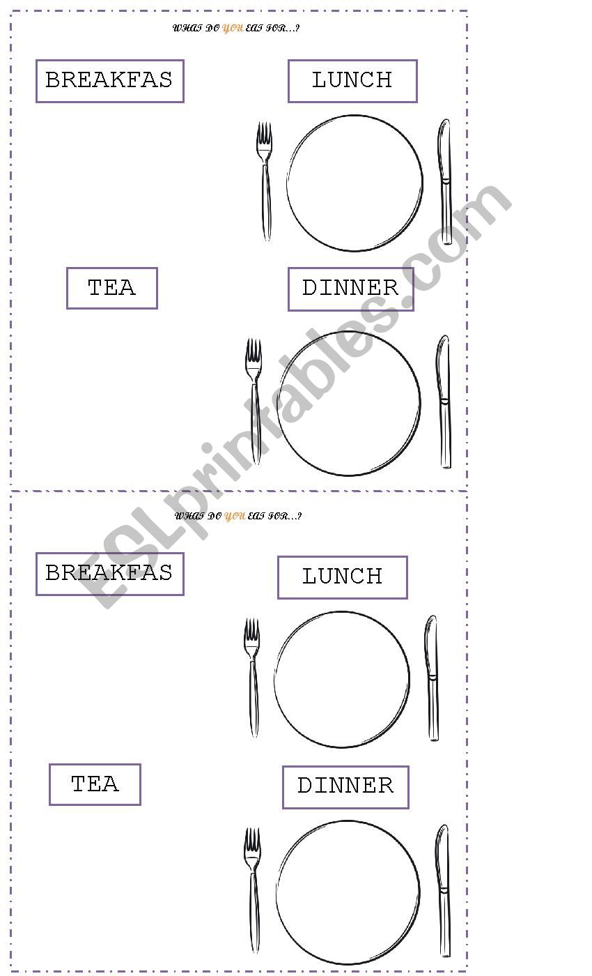 What do you eat worksheet