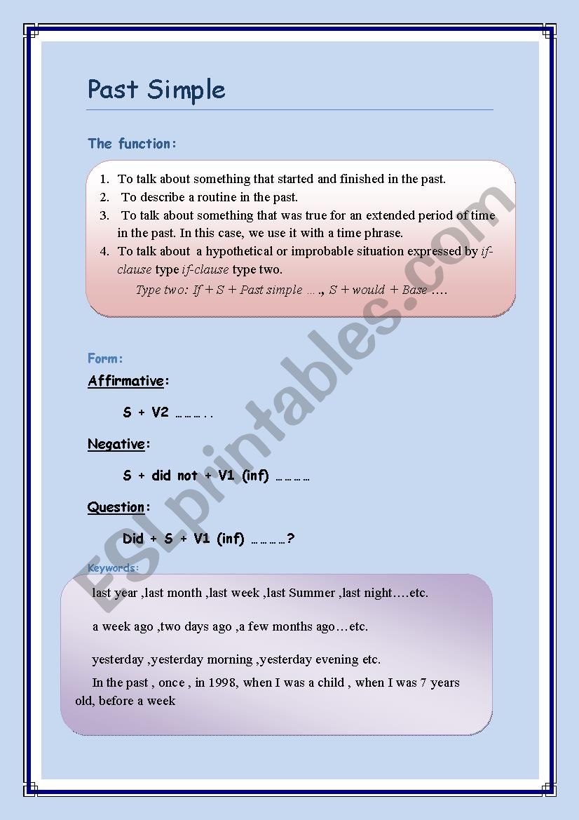Grammar worksheet worksheet