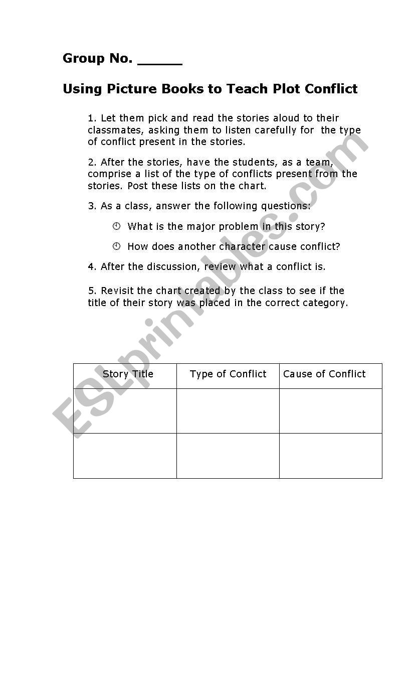 Story Plot worksheet