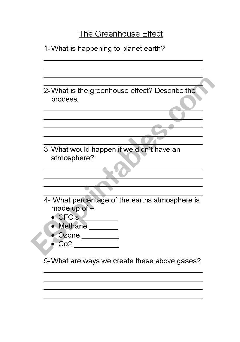 climate change worksheet1 worksheet