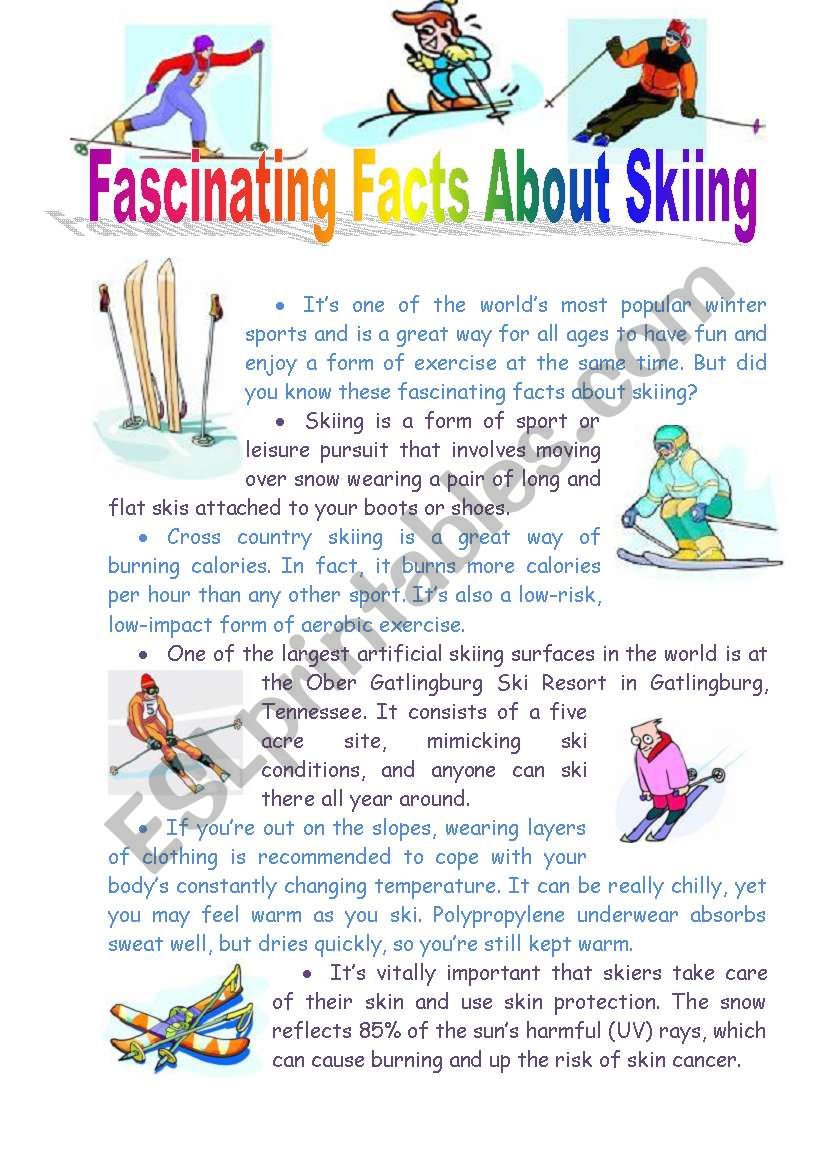 Facts About Skiing worksheet
