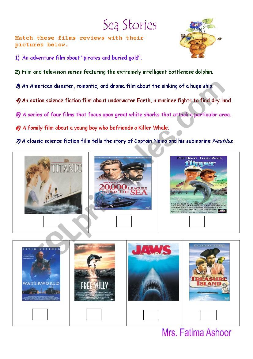 sea films worksheet