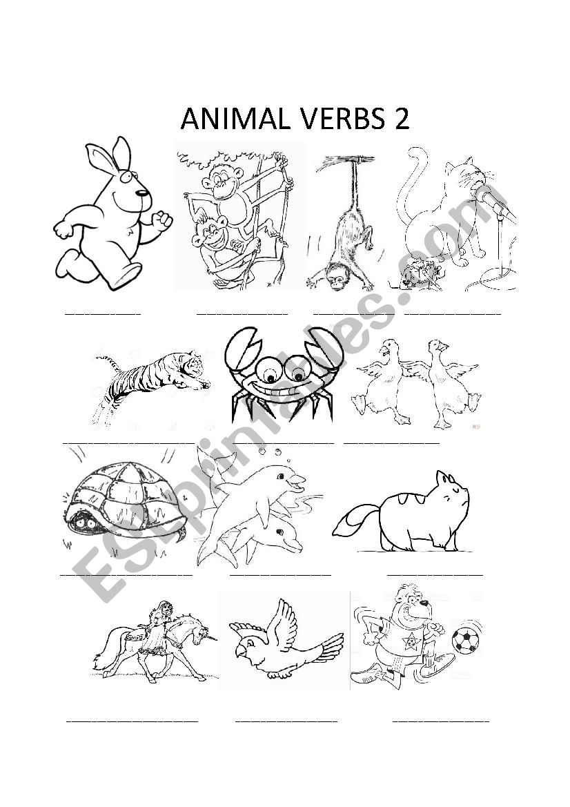 ANIMAL VERBS WORDSEARCH worksheet