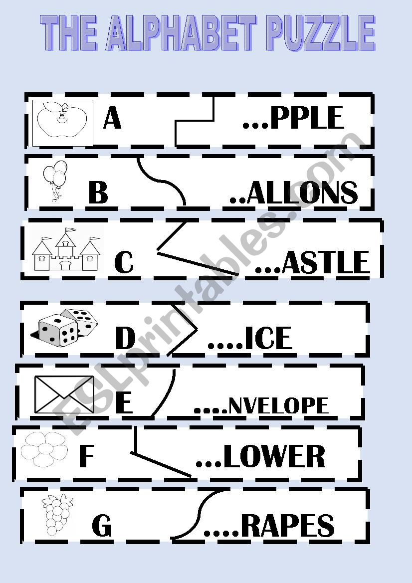 ALPHABET   PUZZLE worksheet