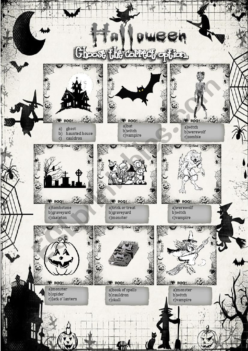 Halloween vocabulary 1 worksheet