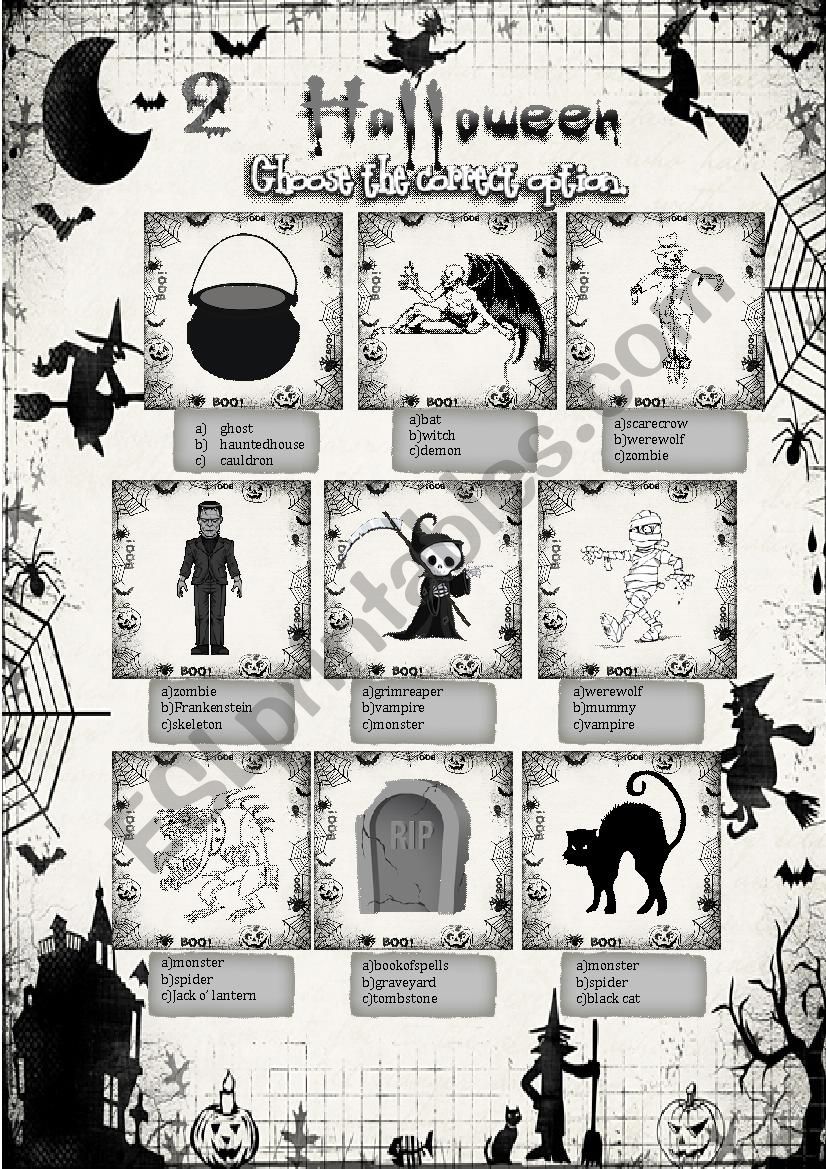 halloween vocabulary 2 worksheet