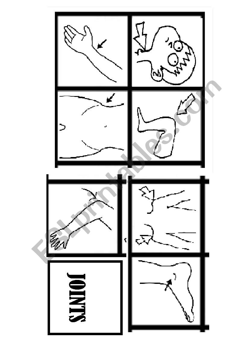 JOINTS MEMORY worksheet