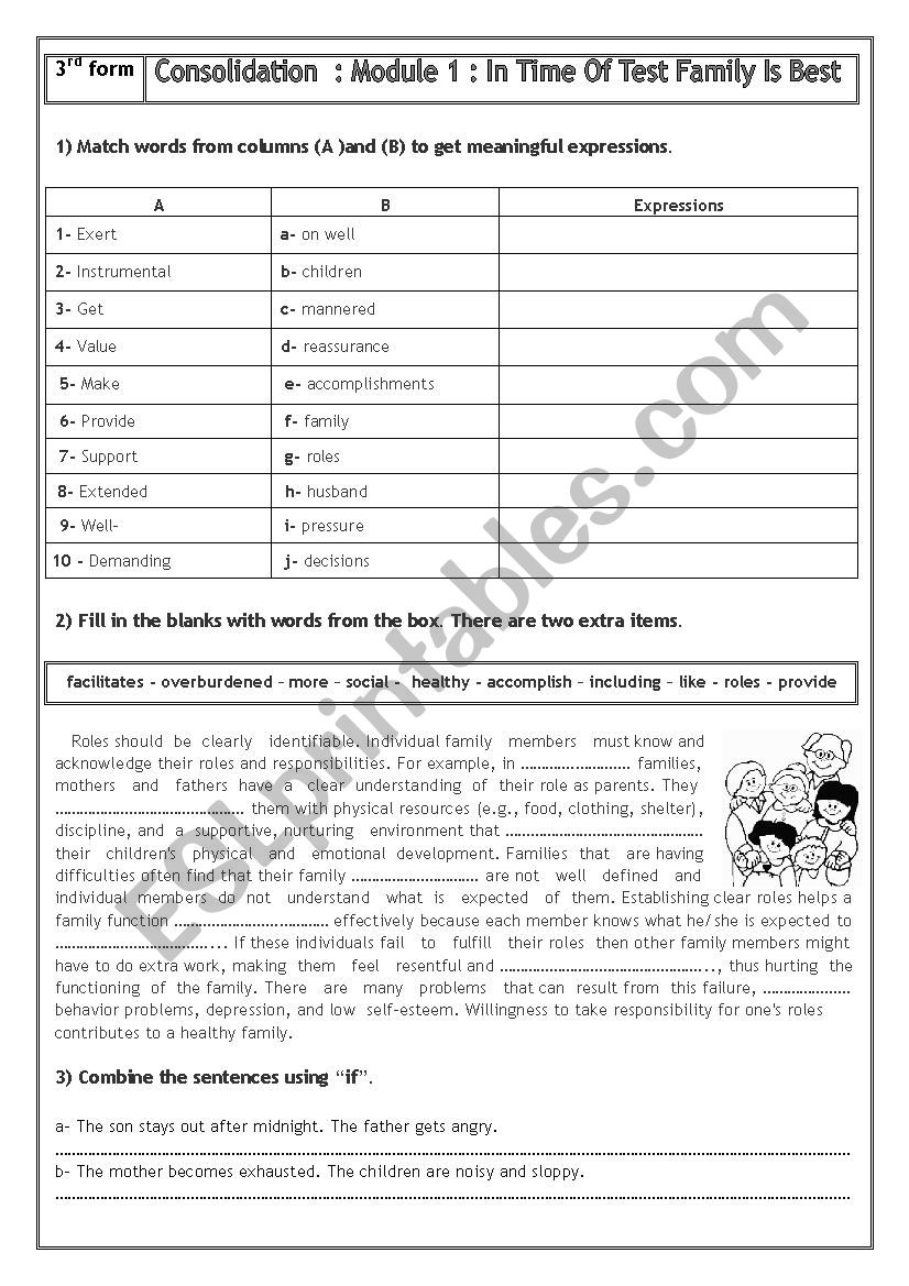 Module 1 consolidation (third form)