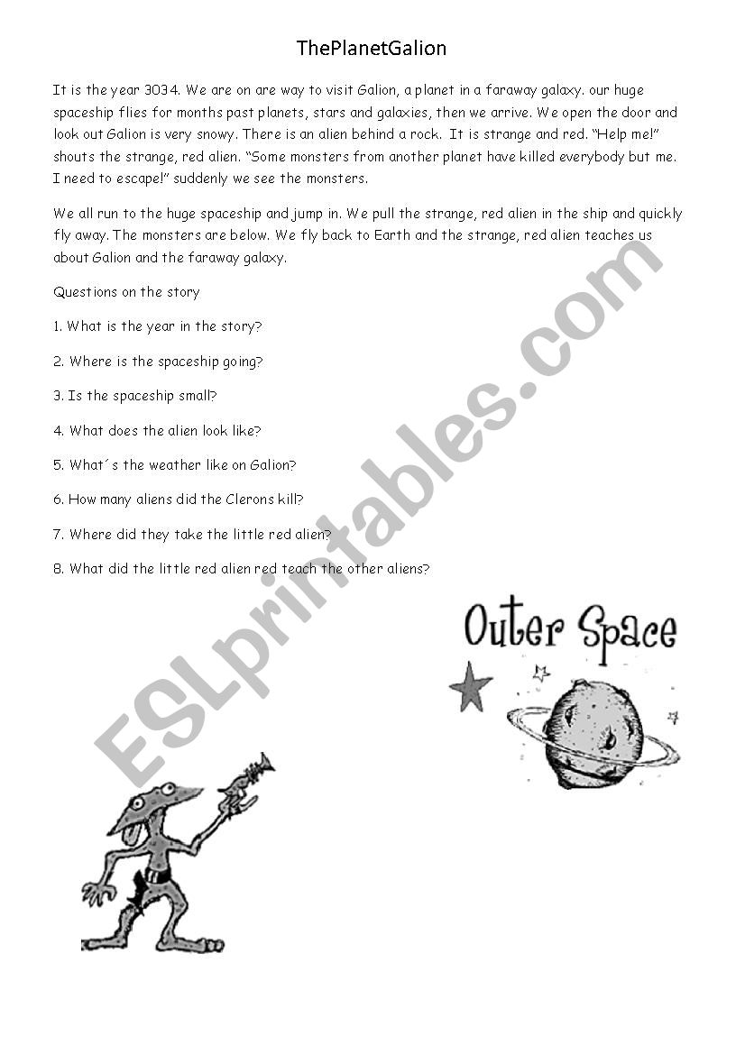 stories from outer space, the planet galion 