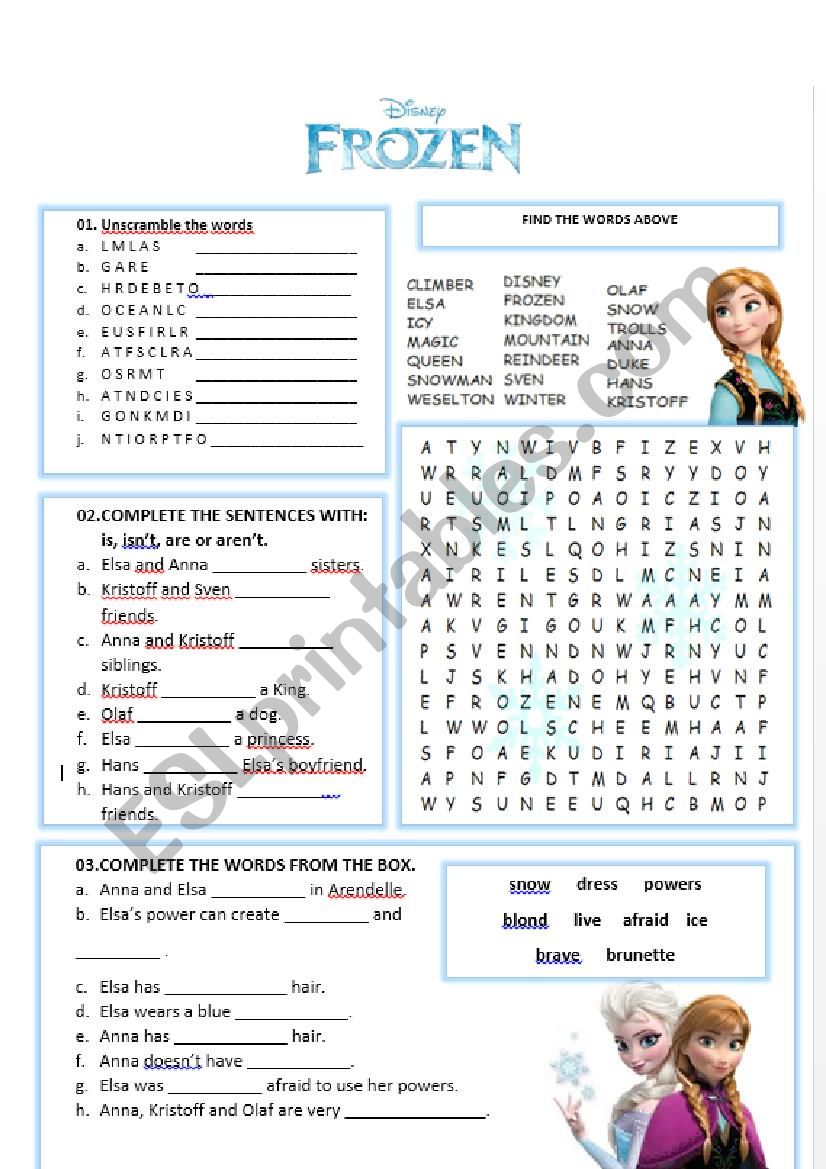 Frozen - Part 2 of 2 worksheet