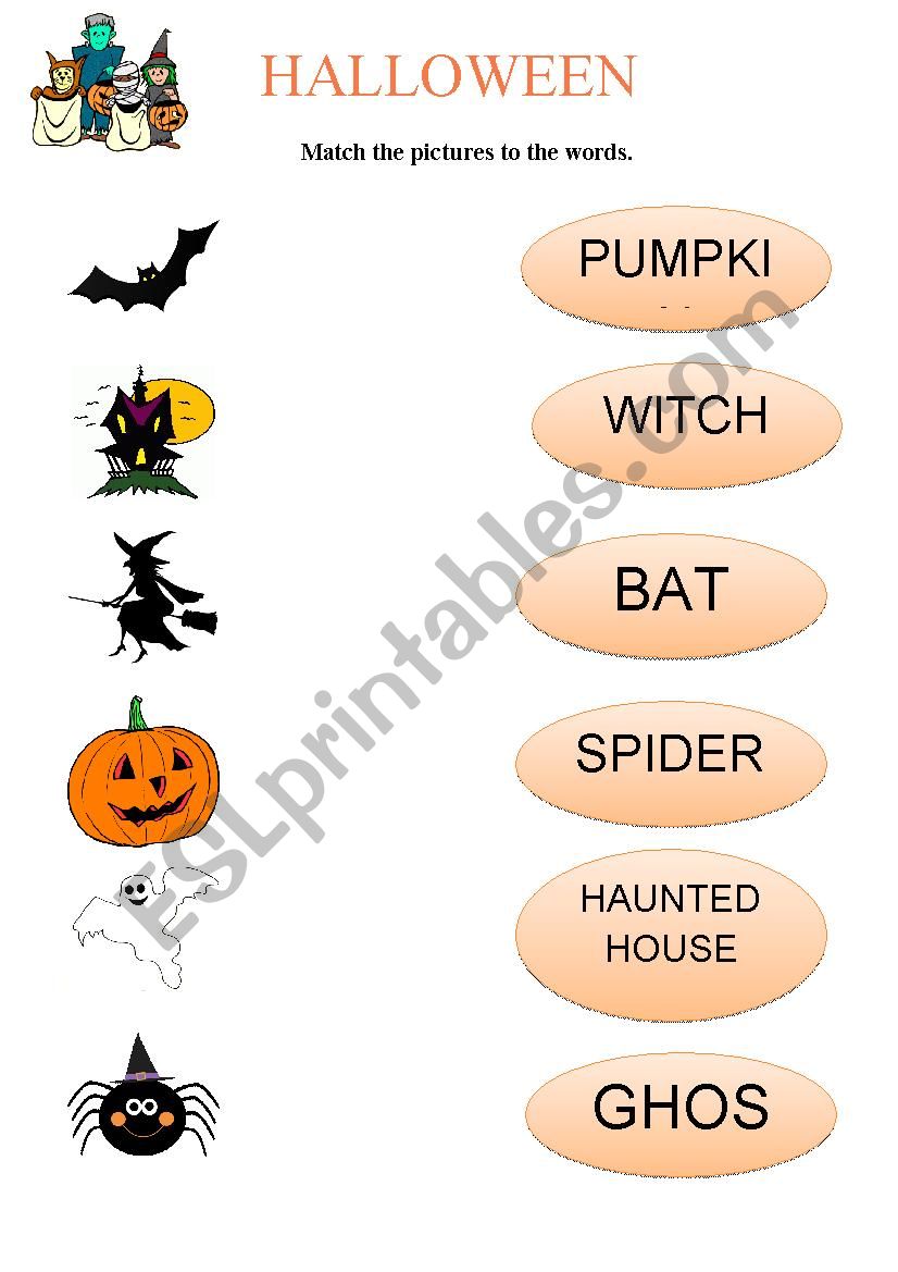 HALLOWEEN MATCHING ACTIVITY PART 1