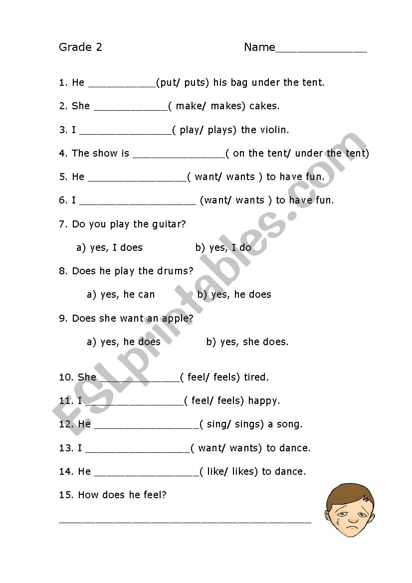 Grammar worksheet