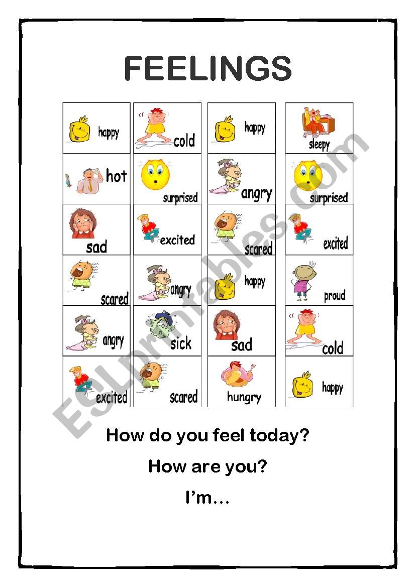 Feelings worksheet