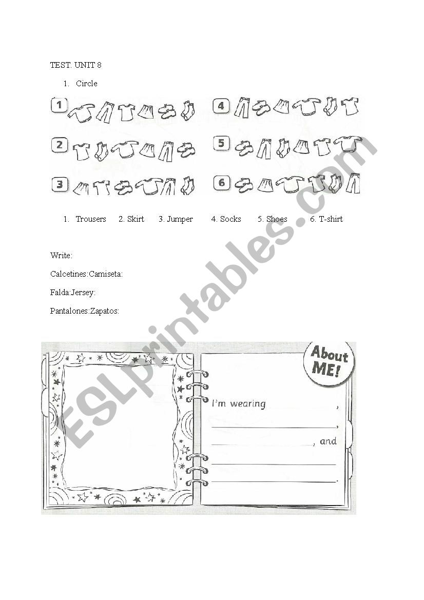 happy street 1_unit 8 worksheet