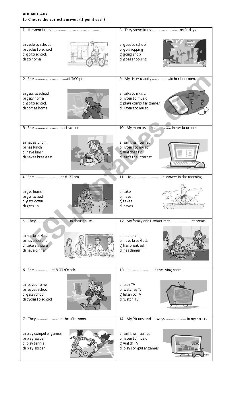 present simple worksheet