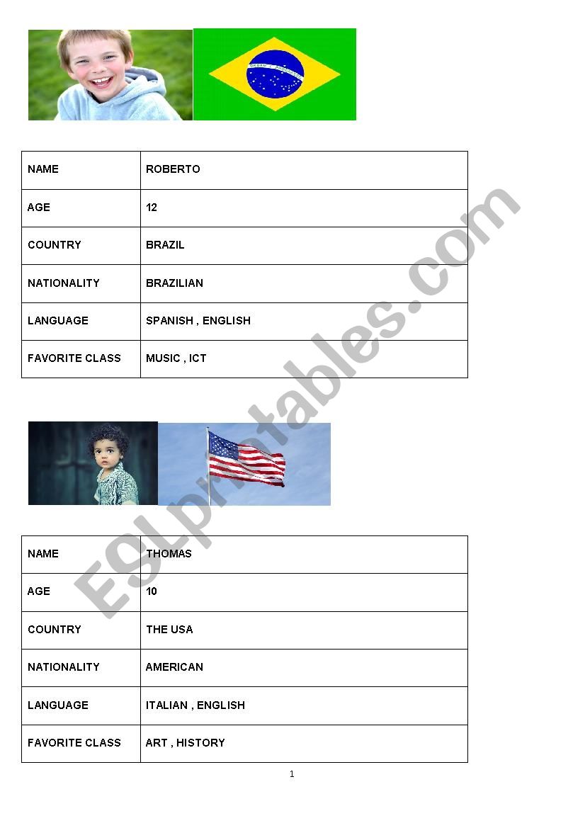 COUNTRIES AND NATIONALITIES worksheet