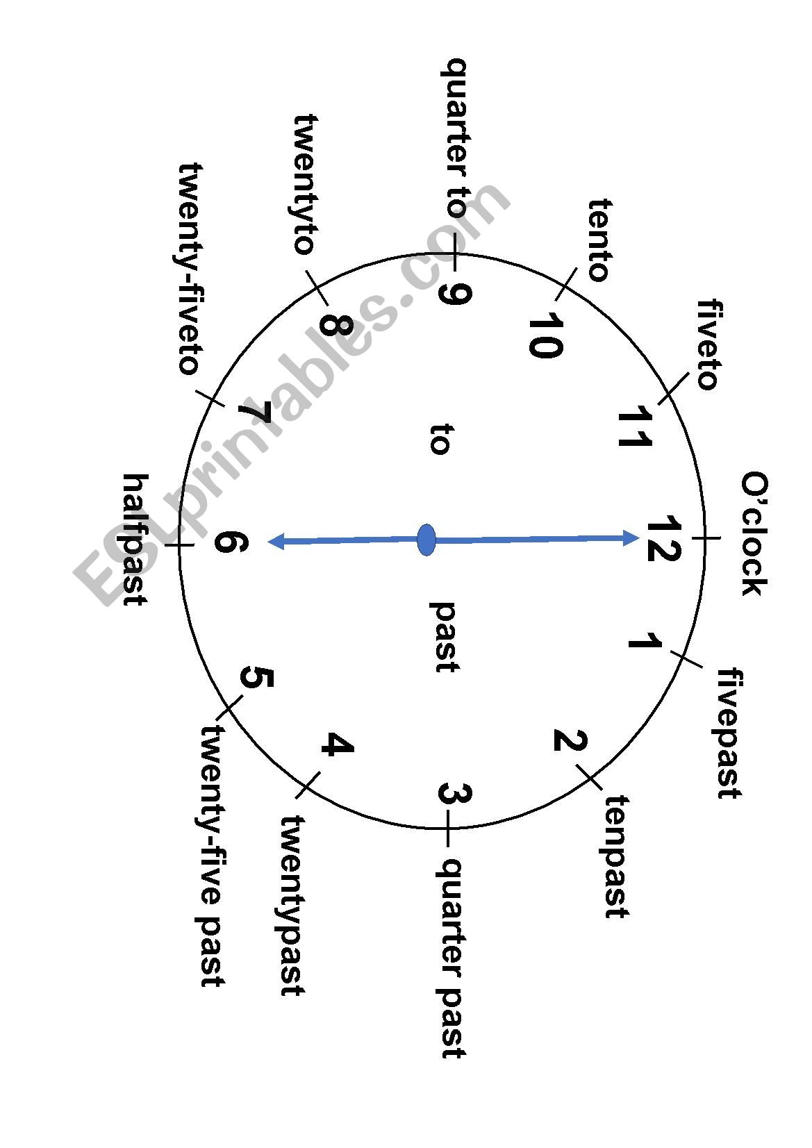 teaching telling the time worksheet