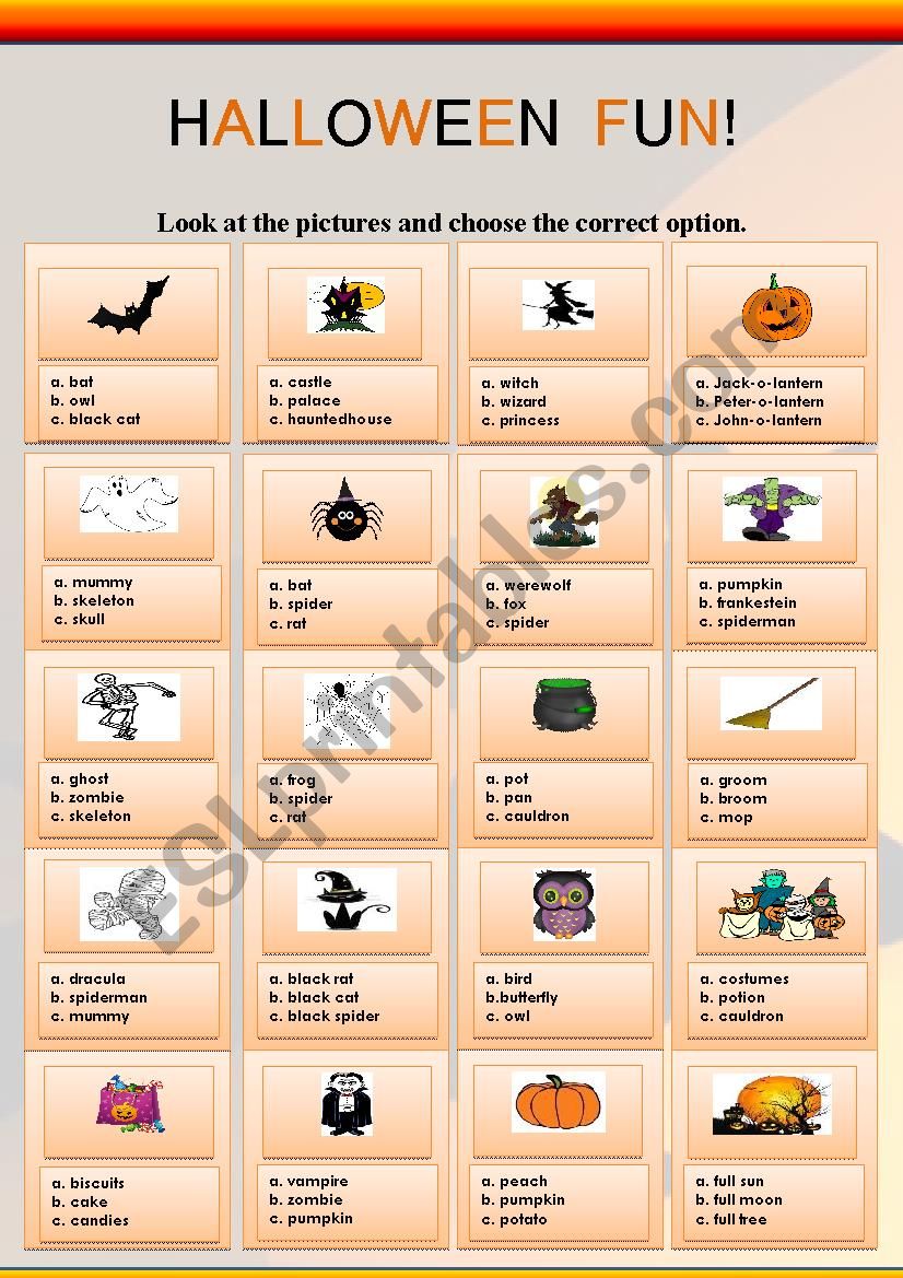 HALLOWEEN FUN! worksheet