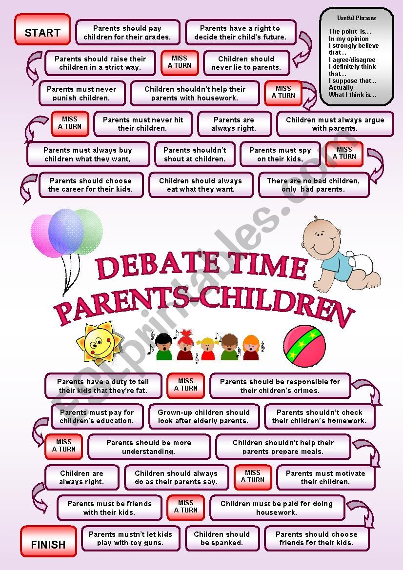 DEBATE TIME - Parents-Children