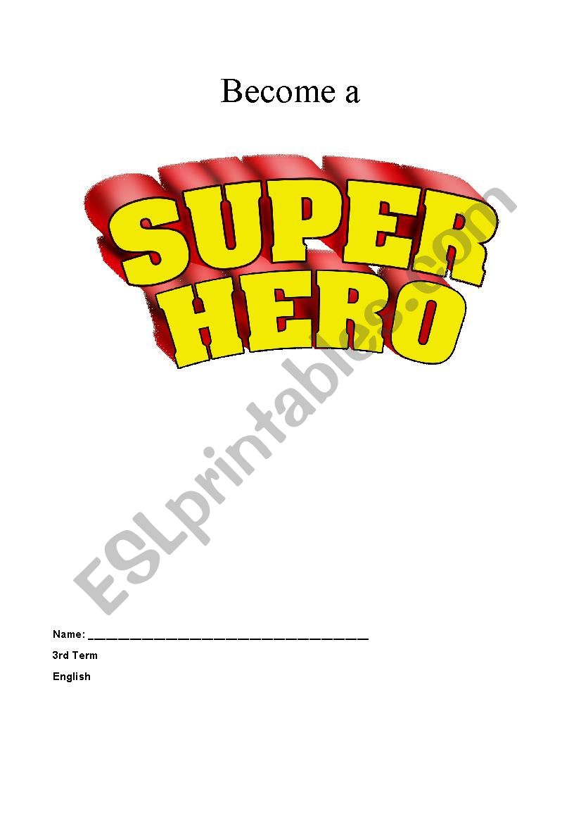 Become a superhero worksheet