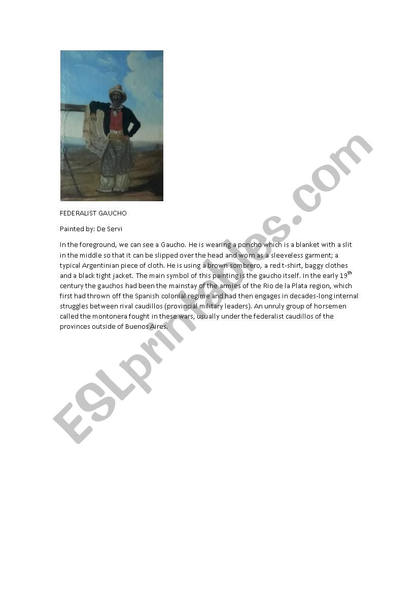 Gaucho worksheet