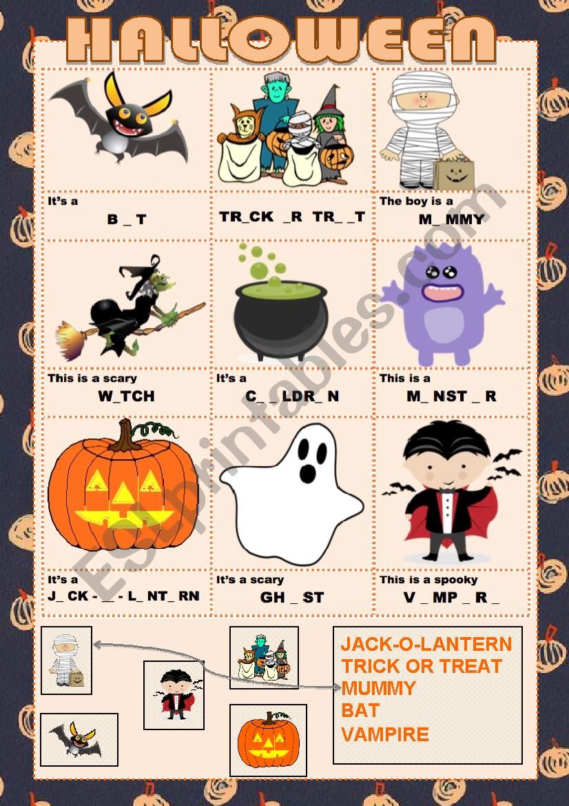 Halloween  worksheet