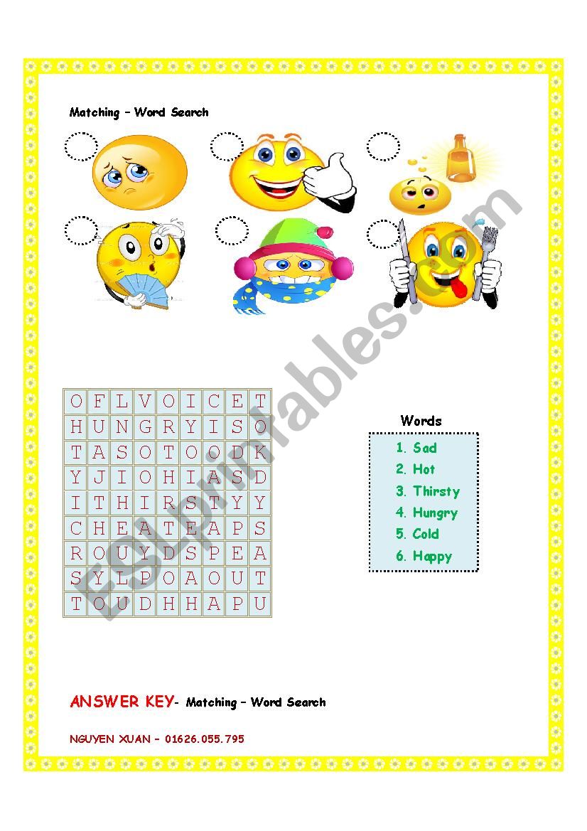 FEELINGS worksheet