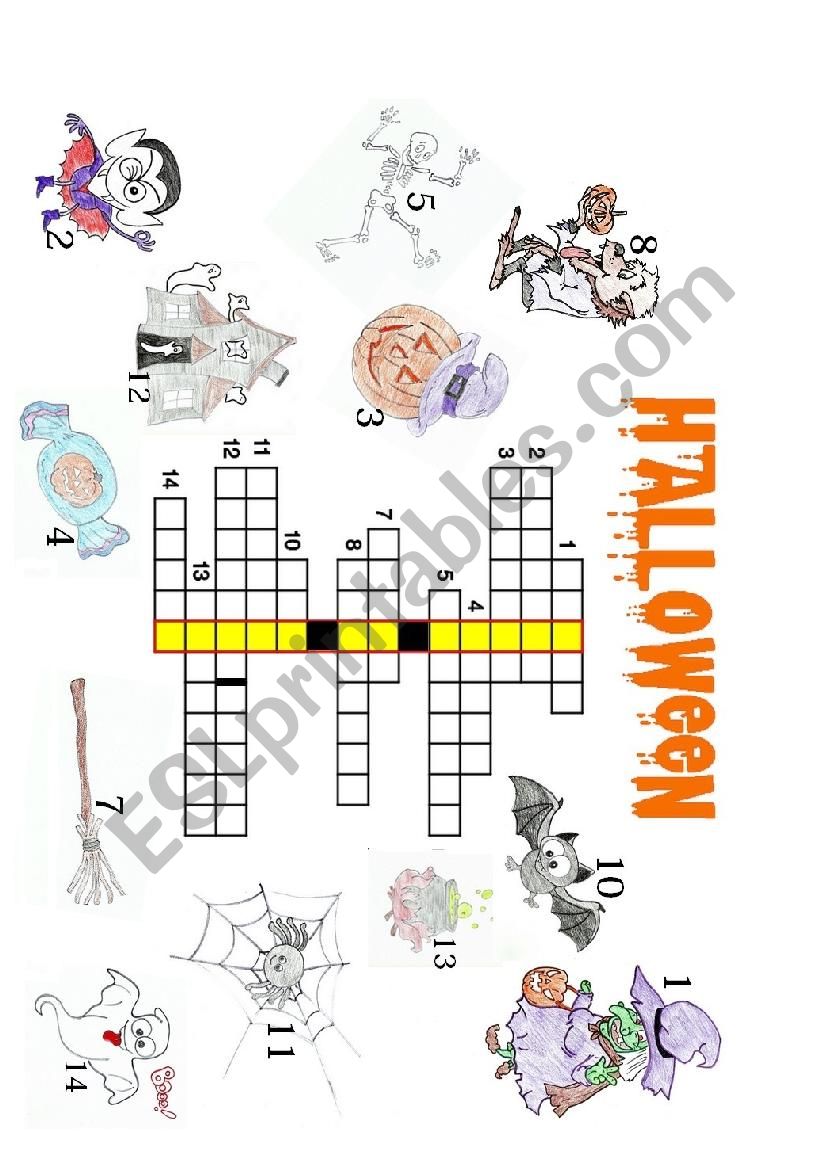 Halloween Crossword Elementary