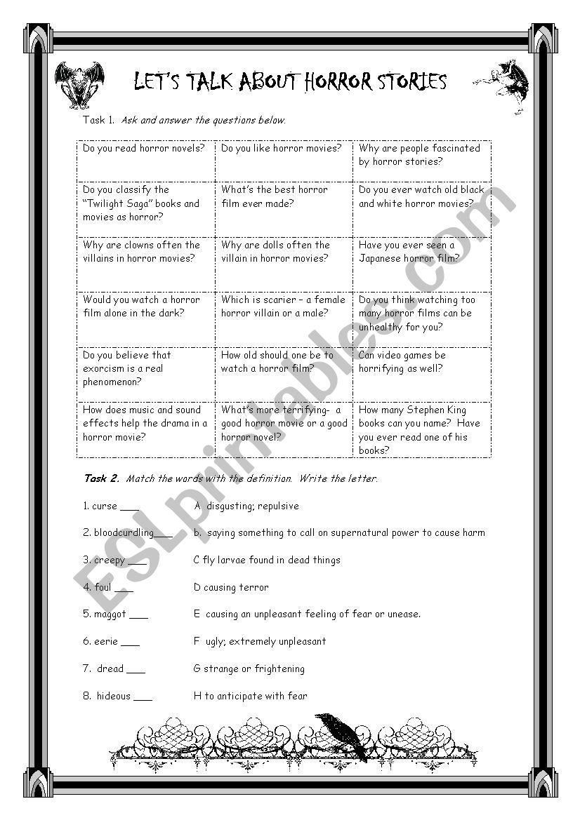 LETÂ´S TALK ABOUT HORROR STORIES