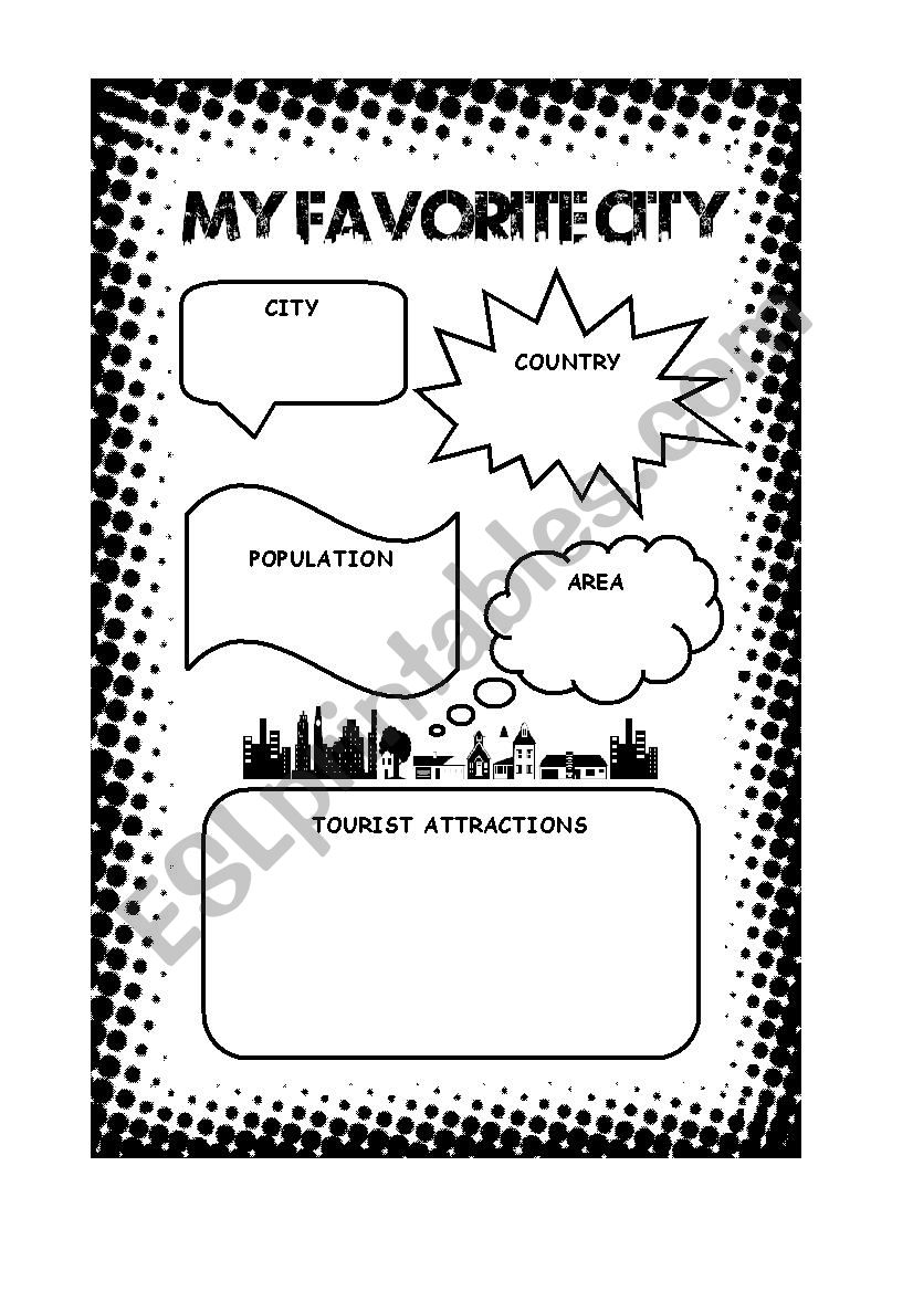 My favorite city project worksheet