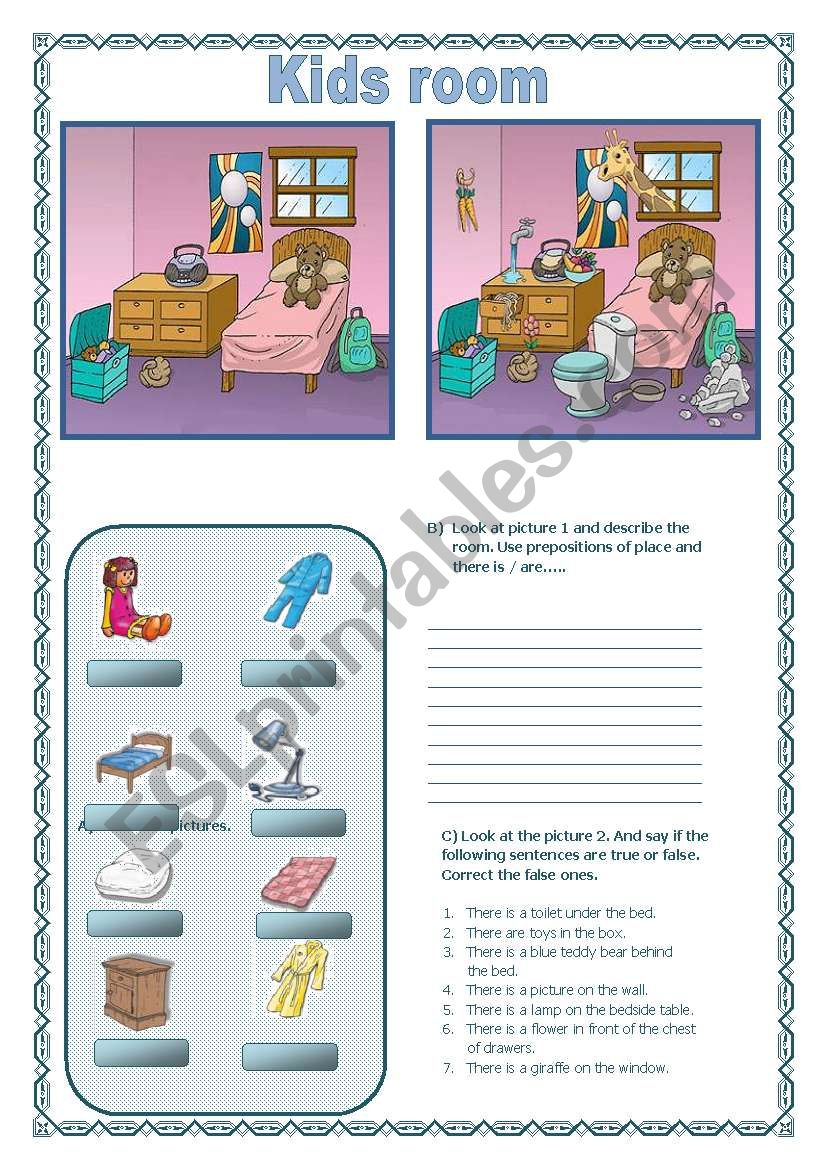 Kids room (04.08.08) worksheet