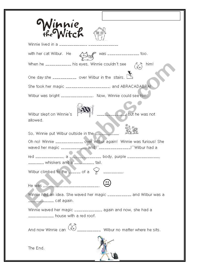 Winnie the Witch worksheet