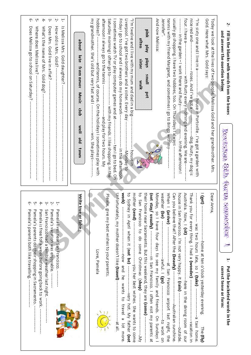 language activities  worksheet