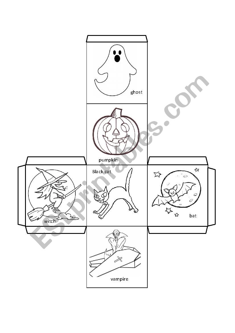 Halloween cube worksheet