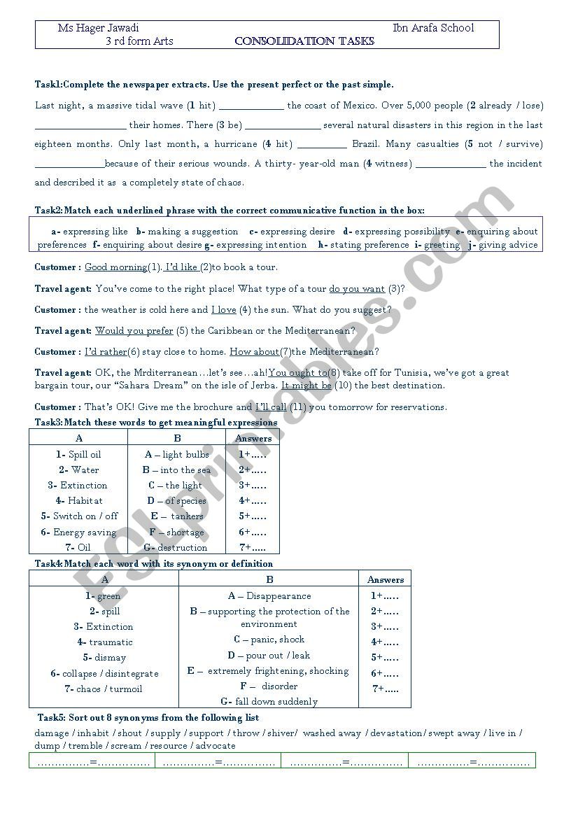 review worksheet