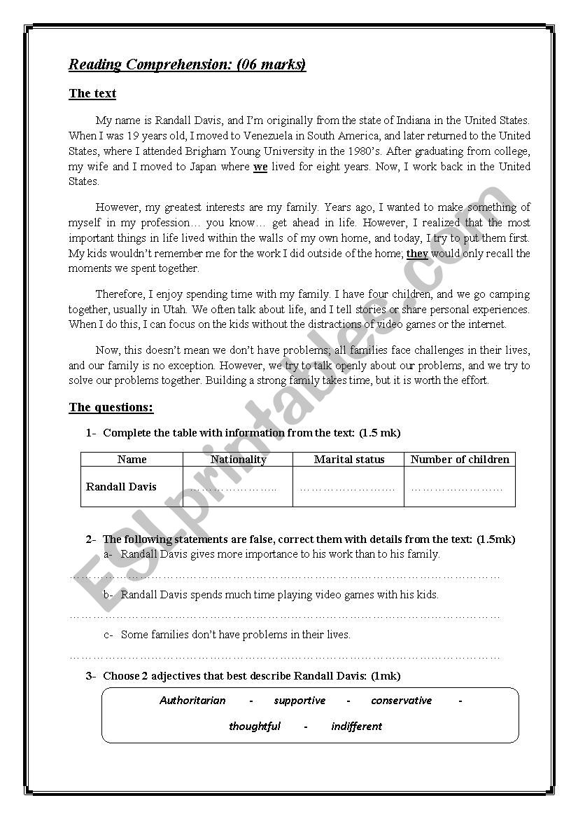 END OF TERM 1 FOR 9TH  READING+LANGUAGE AND WRITING