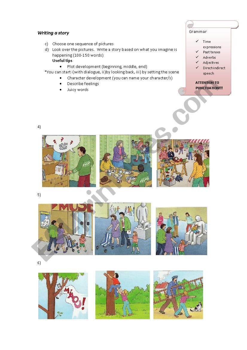 Writing Stories Through Poctures Esl Worksheet By Kateandrnk216 Writing Stories Through Poctures Esl Worksheet By Kateandrnk216