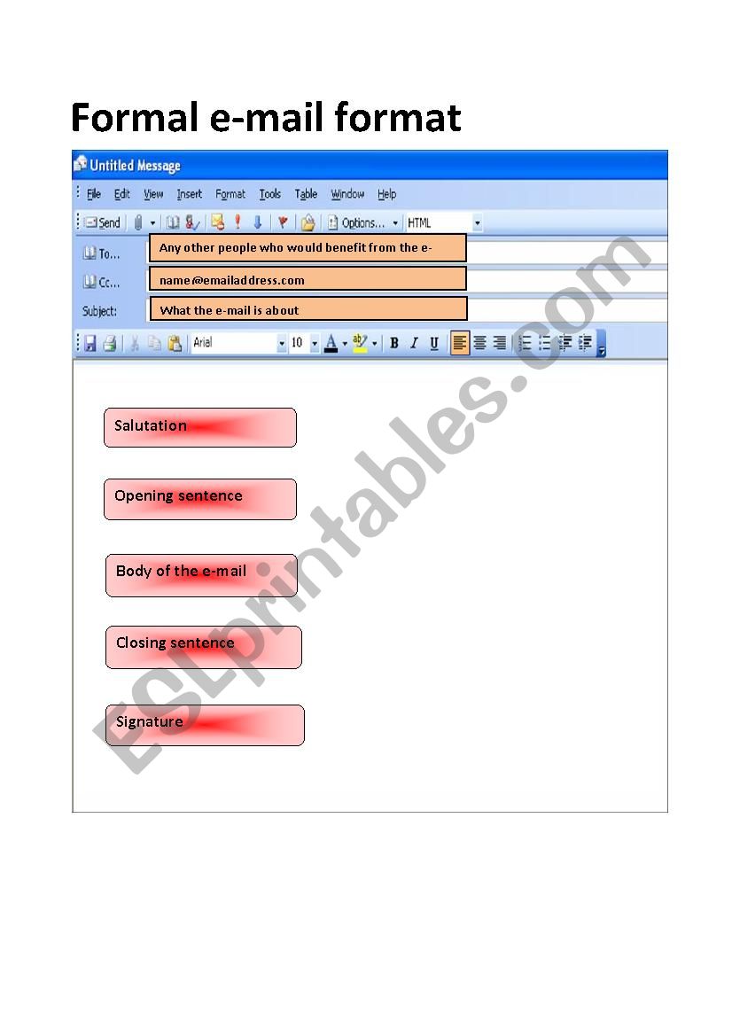 Writing a Formal e-mail -- Format ( part 1 )