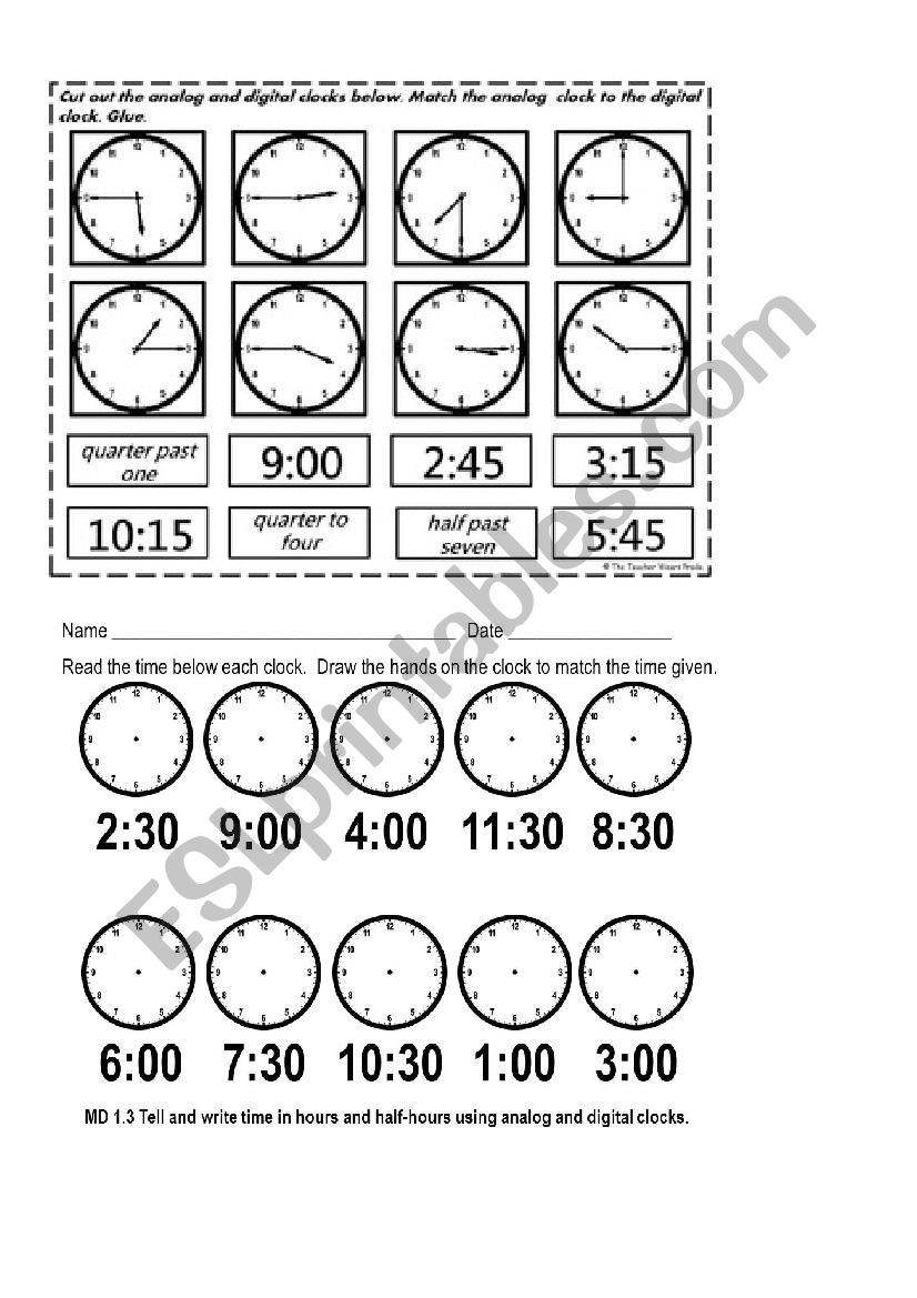 ACTIVITIES worksheet