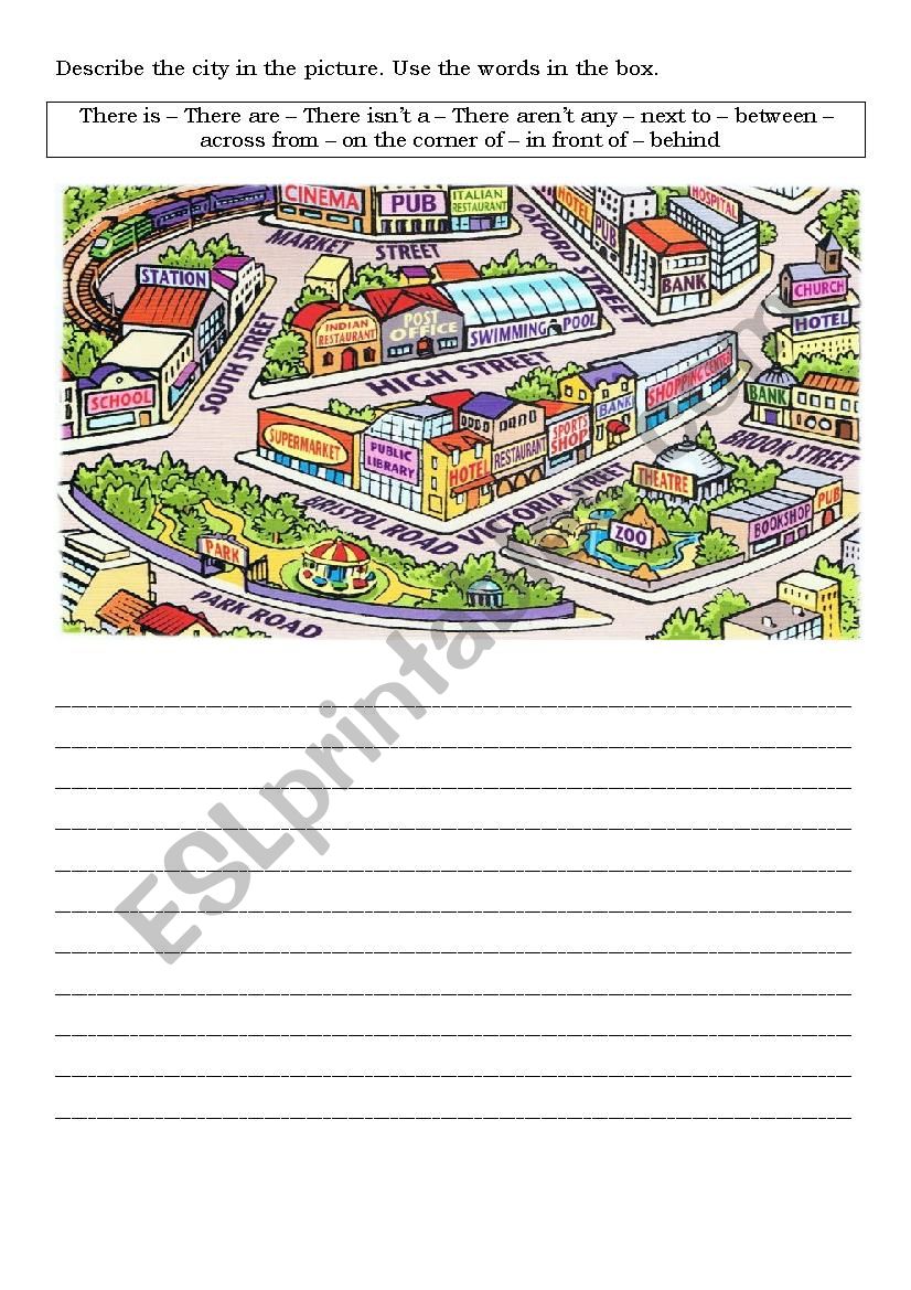 Places around town worksheet