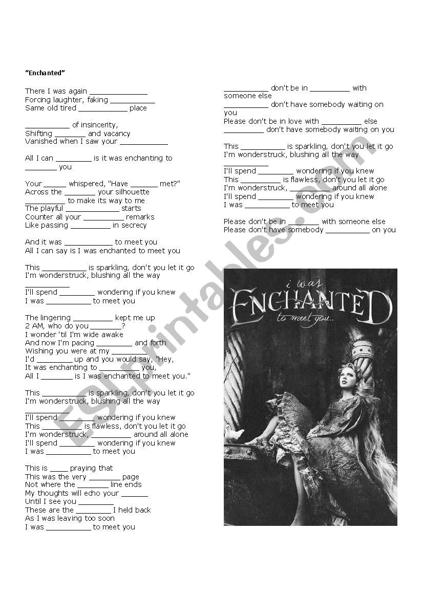 Enchanted worksheet