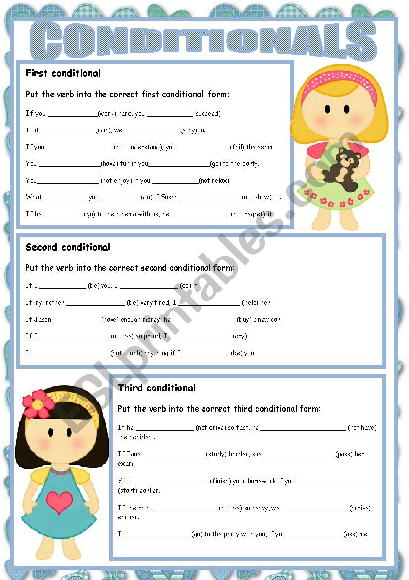 CONDITIONALS worksheet