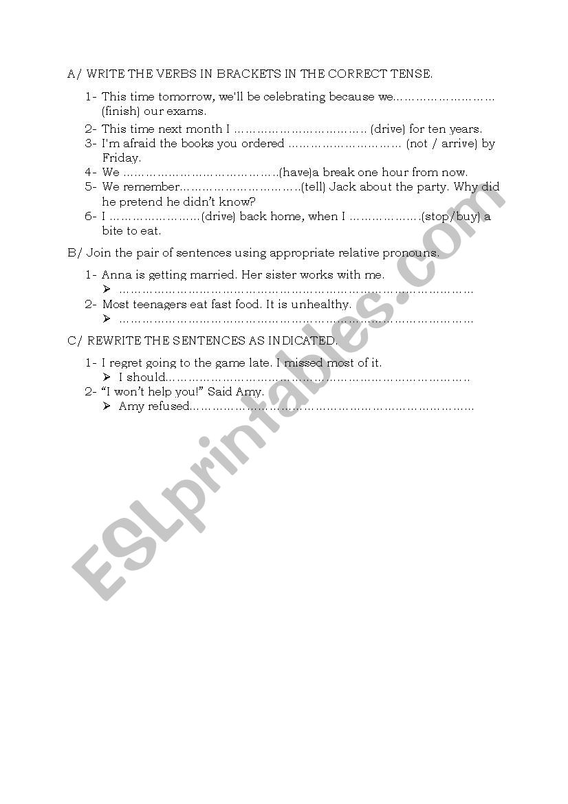 language review for intermediate students